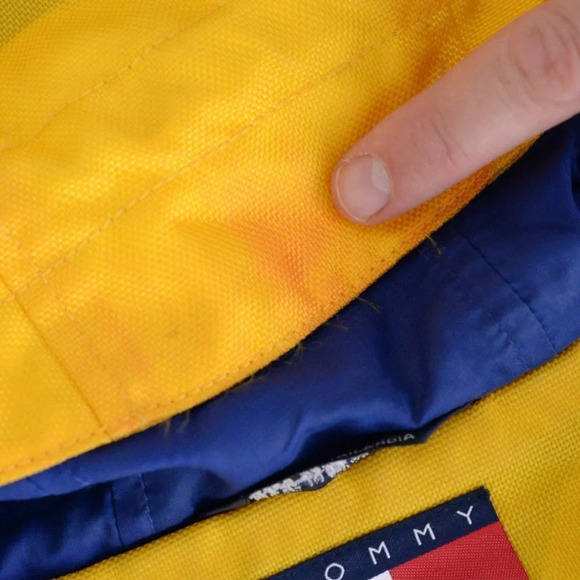 Tommy Hilfiger Vintage Y2K Yellow Ski Windbreaker Jacket ~Yellow ~Xlarge - Picture 11 of 16